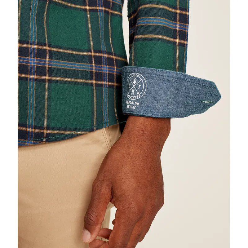 Joules Men's Buchannon Shirt - Green Pink Check-5